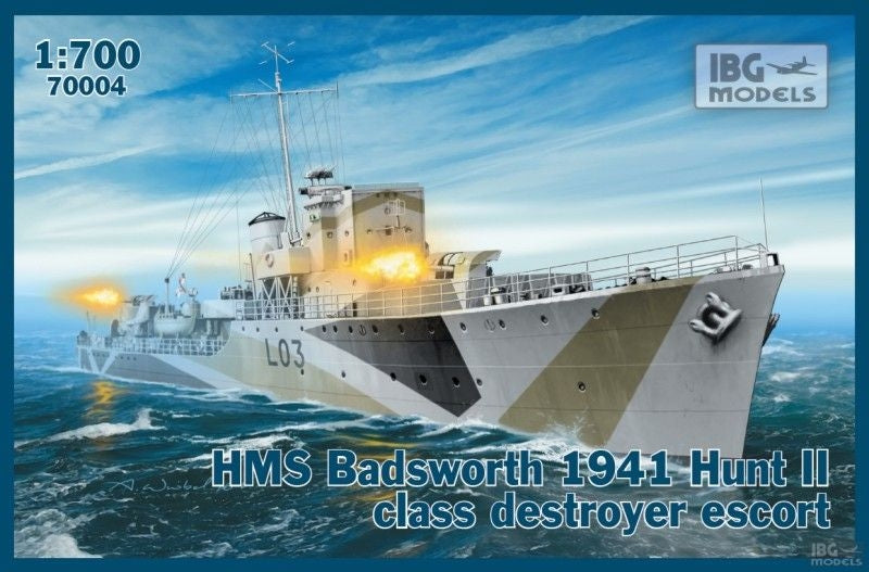 IBG 70004 HMS Badsworth 1941 Escor de destroyer de classe Hunt II 1/700