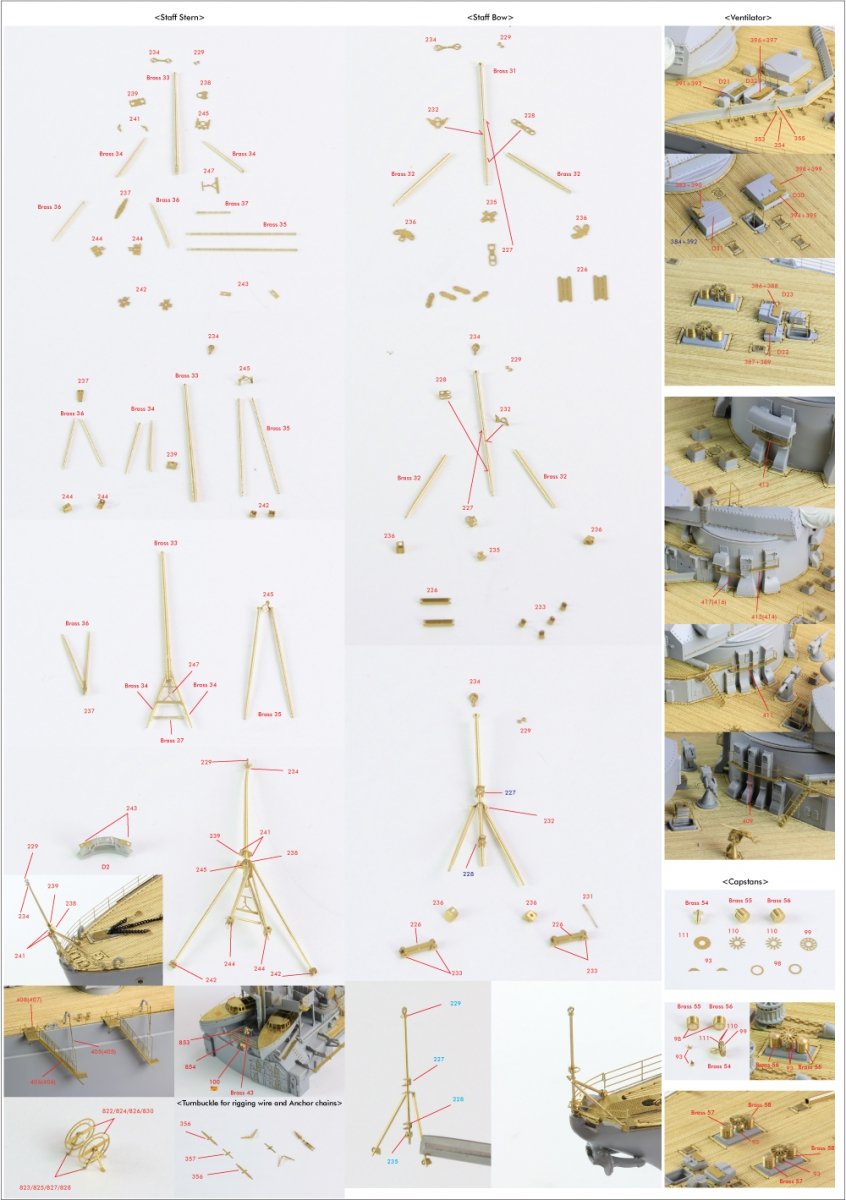 Pontos 23001F2 BISMARCK 1941 Detail Up Set Basic Ver.2 1/200 – zdjęcie 19