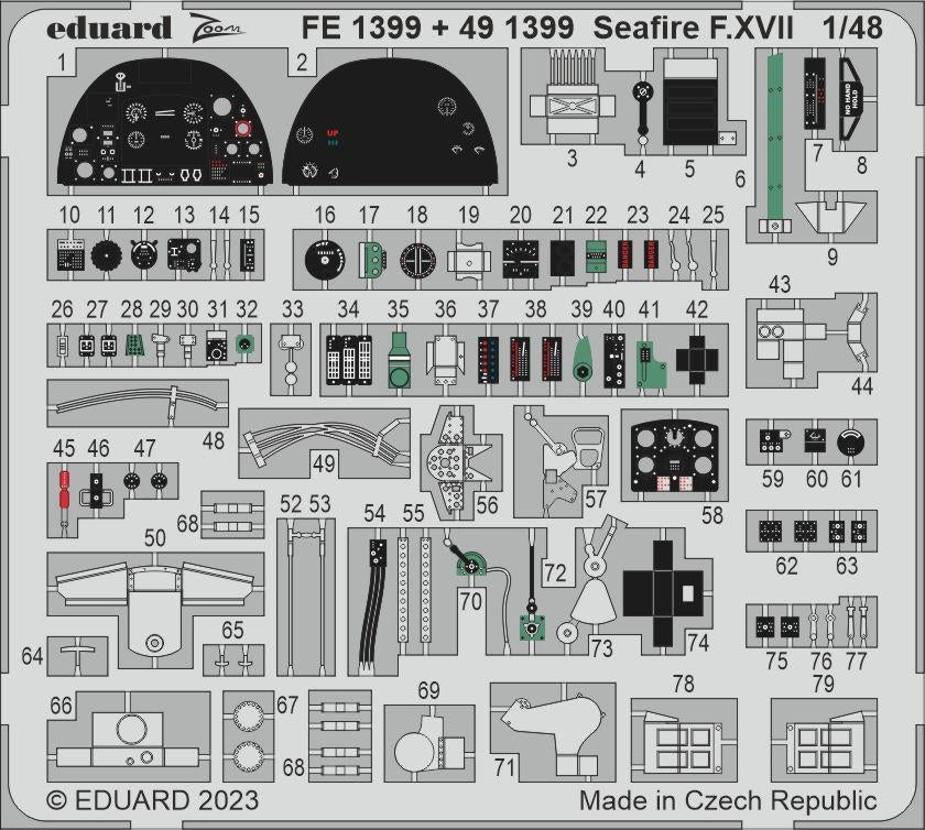 Eduard 491399 Seafire F. XVII Airfix 1/48