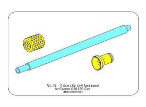 Aber 72L-72 10.5cm L/62 A/T barrel for the German E50 SPG tank destroyer – image 4