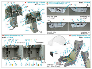 Intérieur imprimé en 3D et coloré sur papier décalcomanie Quinta Studio QD32147 F/A-18B (Academy) 1/32 – immagine 13