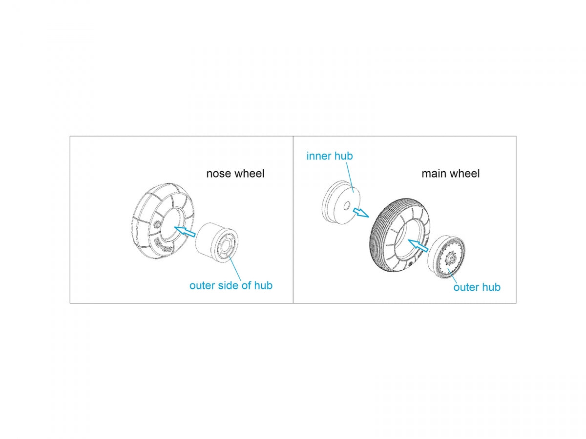 Quinta Studio QT48024 Ka-52 Wheels with separate hubs and weighted tires (Zvezda) 1/48 – zdjęcie 6