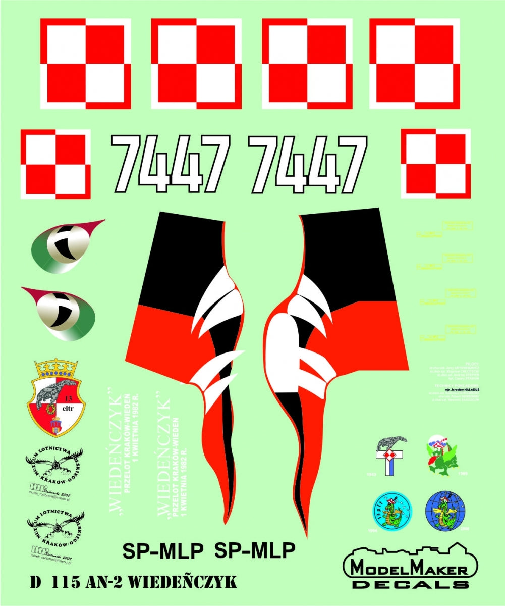 ModelMaker Decals MD48115 An-2 &amp;quot;Viennois&amp;quot; 1/48 – image 2