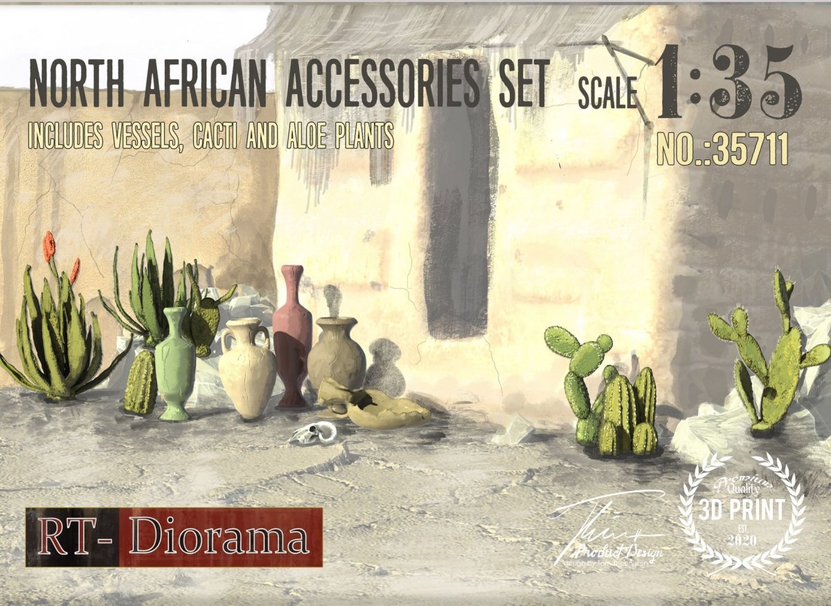 RT-Diorama 35711 Ensemble d'accessoires d'Afrique du Nord 1/35