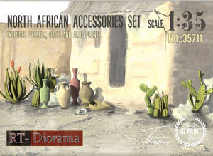 RT-Diorama 35711 Ensemble d&amp;#39;accessoires d&amp;#39;Afrique du Nord 1/35