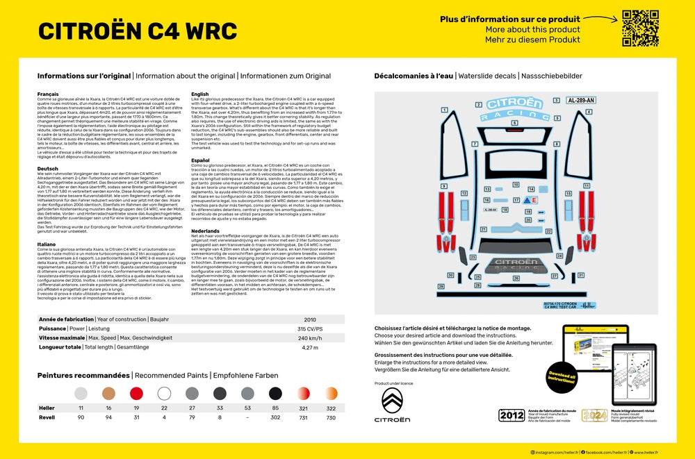 Heller 56756 Kit de démarrage - Citroën C4 WRC 1/24 – imagen 3