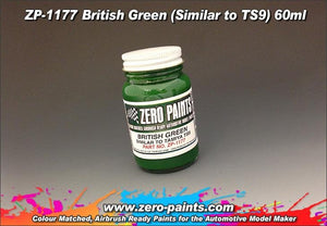Peinture Zero Paints ZP-1177 Vert britannique (Similaire à TS9) 60 ml