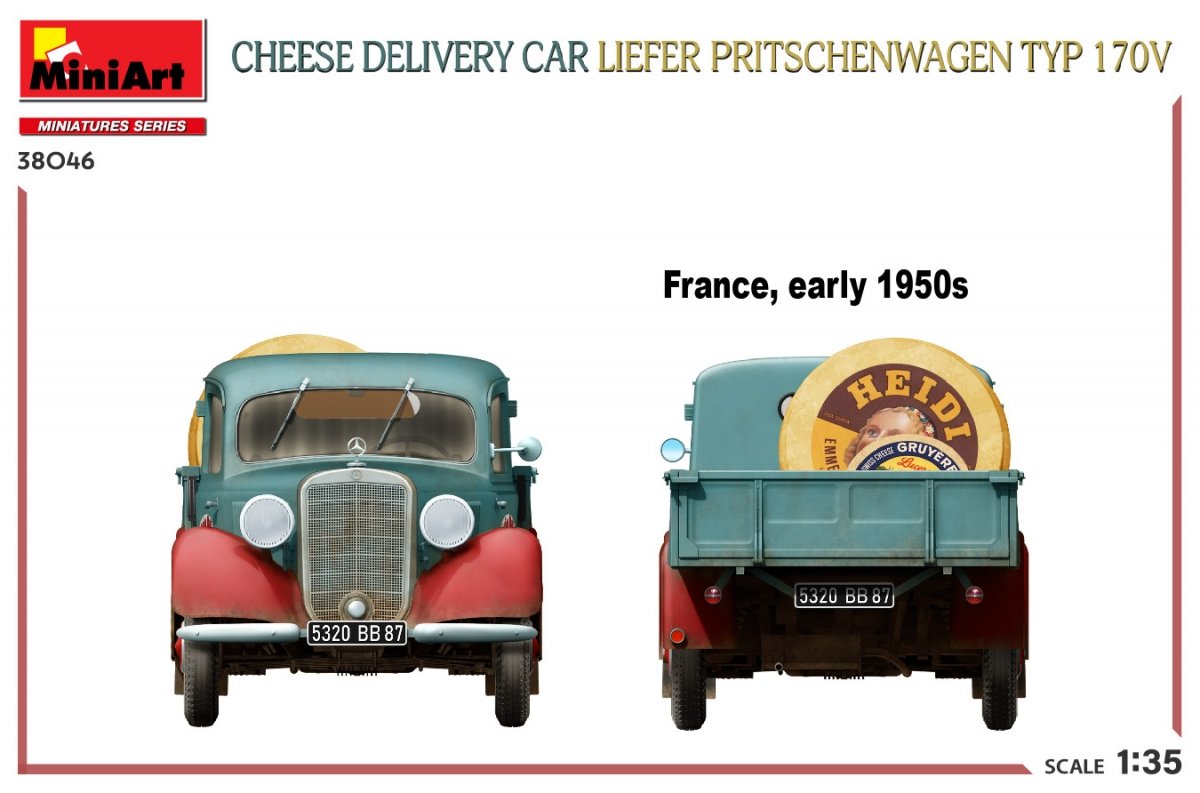 MiniArt 38046 VOITURE DE LIVRAISON DE FROMAGE LIEFER PRITSCHENWAGEN TYP 170V 1/35 – image 7