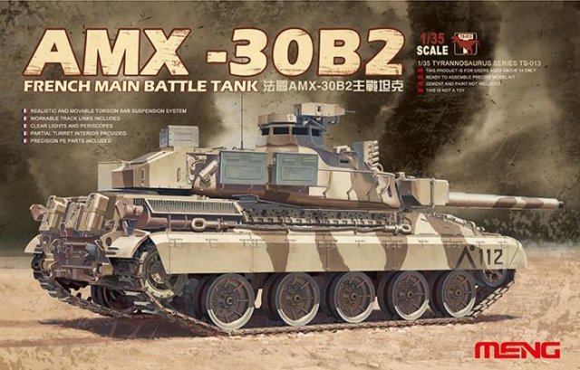 Maquette Meng TS-013 Char de combat principal français AMX-30B2 (1/35)