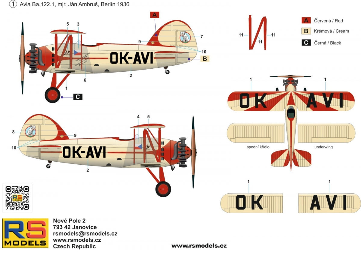 RS Models 94023 Avia Ba.122 Berlin 1936 1/72 – imagen 3