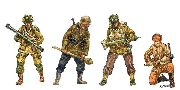 Italeri 6131 Équipes antichars de la Seconde Guerre mondiale 1/72