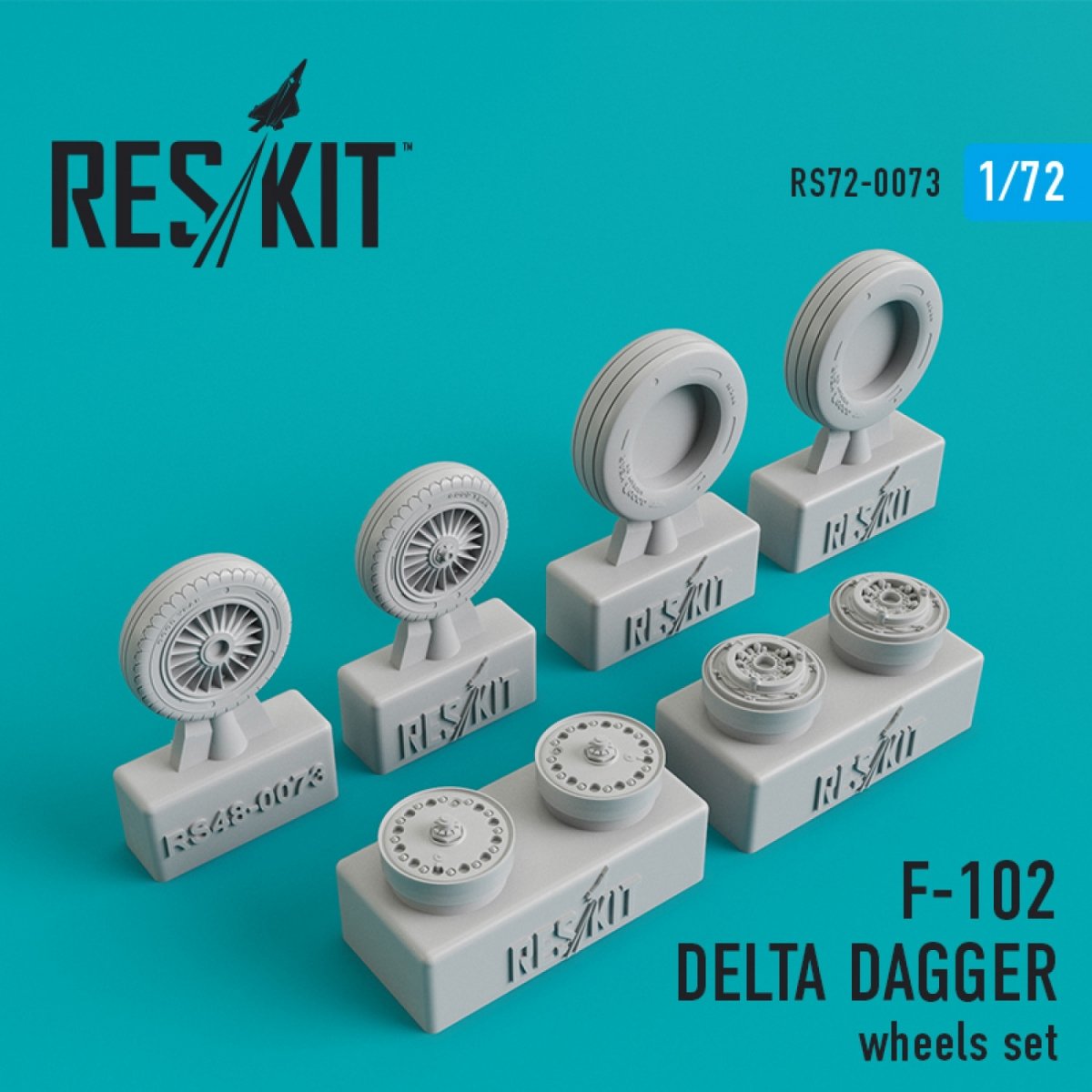 RESKIT RS72-0073 F-102 « DELTA DAGGER » JEU DE ROUES 1/72