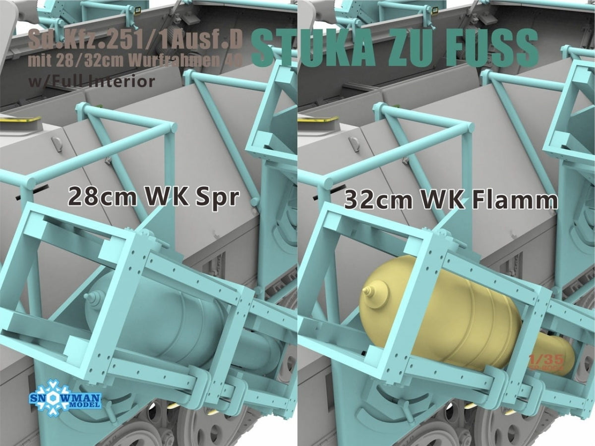 Vespid Models SP-8004 Sd.Kfz. 251/1 Ausf.D 28/32cm Wurfrahmen 40 with Interior 1/35