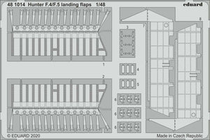 Volets d&amp;#39;atterrissage Eduard 481014 Hunter F.4/F.5 pour AIRFIX 1/48