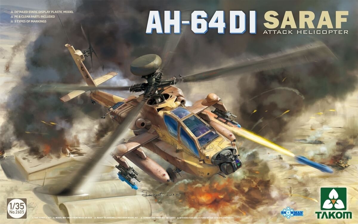 Takom 2605 AH-64DI Saraf Hélicoptère d&amp;#39;attaque 1/35