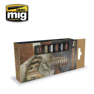 AMMO de Mig Jimenez 7177 Coffret de couleurs pour diorama urbain 6x17ml – immagine 2