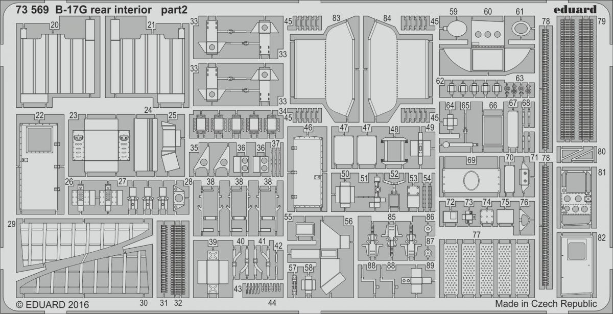 Eduard 73569 B-17G intérieur arrière AIRFIX 1/72 – immagine 2