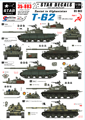 Star Decals 35-883 Soviétiques en Afghanistan, partie 1, échelle 1/35