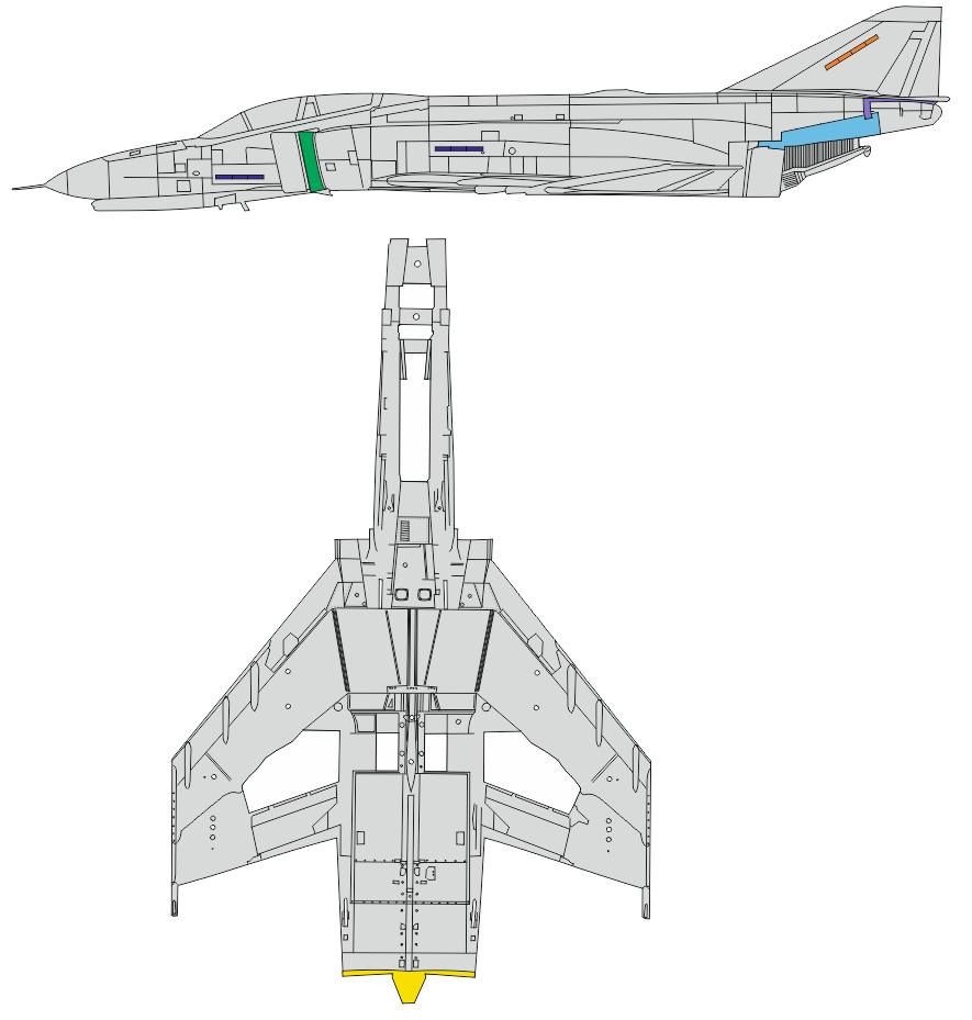 Panneaux de surface Eduard EX956 F-4E MENG 1/48