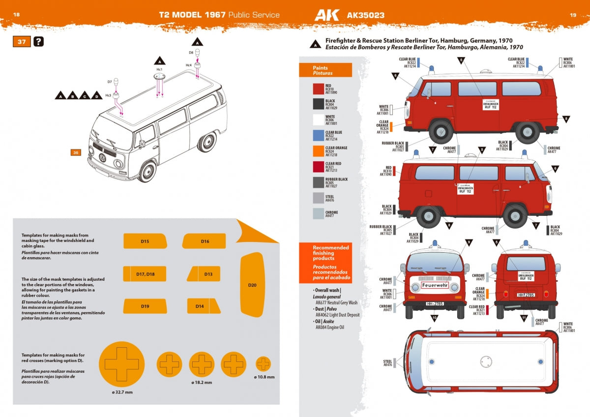 AK Interactive AK35023 T2 MODÈLE 1967 SERVICE PUBLIC 1/35 – imagen 10
