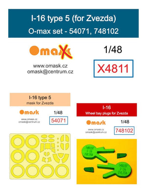 Kit Omask X4811 I-16 type 5 O-max pour Zvezda 1/48