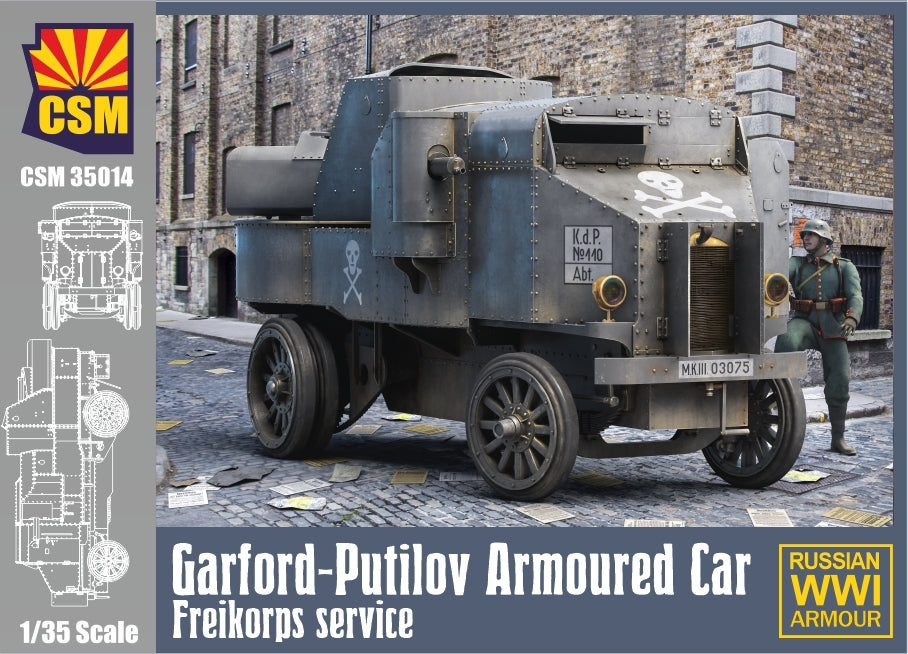 Copper State Models 35014 Voiture blindée Garford-Putilov, Freikorps Service 1/35