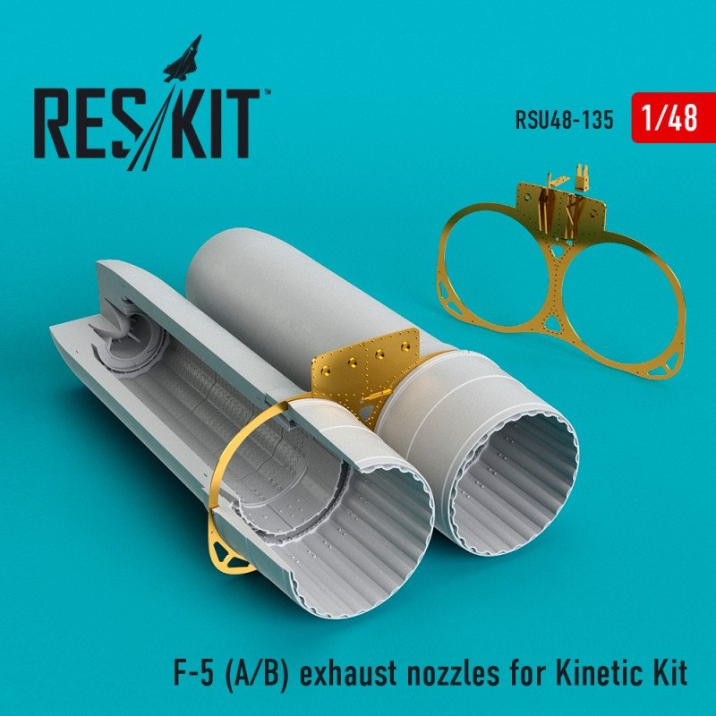 Buses d'échappement RESKIT RSU48-0135 F-5 (A/B) pour kit Kinetic 1/48