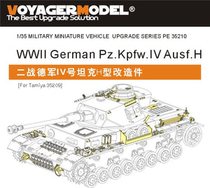Maquette Voyager PE35210, char allemand Pz.Kpfw.IV Ausf.H de la Seconde Guerre mondiale pour Tamiya 35209, échelle 1/35