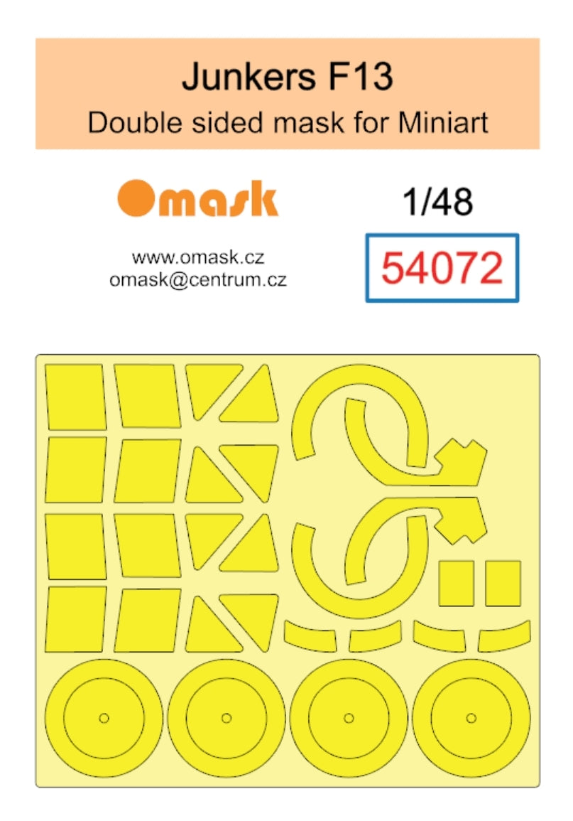 Omask 54072 Masque Junkers F13 (pour Miniart) 1/48