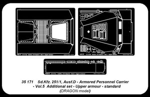 Aber 35171 Sd.Kfz.251/1 Ausf.D. partie 5 armure supérieure (DRA) (1/35) – image 2