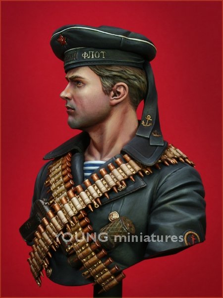 Young Miniatures YM1821 Le Diable Noir L&amp;#39;Infanterie navale soviétique pendant la Seconde Guerre mondiale 1/10 – Bild 4