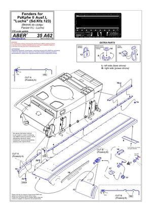 Aber 35A062 Ailes pour Panzer II, Ausf.L - Luchs (1/35)  – image 4