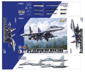 Great Wall Hobby L4831 Su-30 MKM / MK / MKA / SME &amp;#39;Flanker H&amp;#39; Multirole Fighter 4 In 1 1/48 – zdjęcie 2