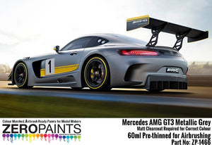 Peinture Zero Paints ZP-1466 Mercedes AMG GT3 Gris métallisé (mat) 60 ml – Bild 3