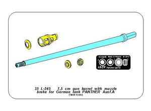 Aber 35L-245 7,5 cm barrel with muzzle brake for Panther Ausf.A 1/35 – zdjęcie 10