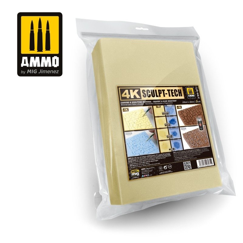 Munitions de Mig Jimenez 8271 4K Sculp-Tech (20x30x3)