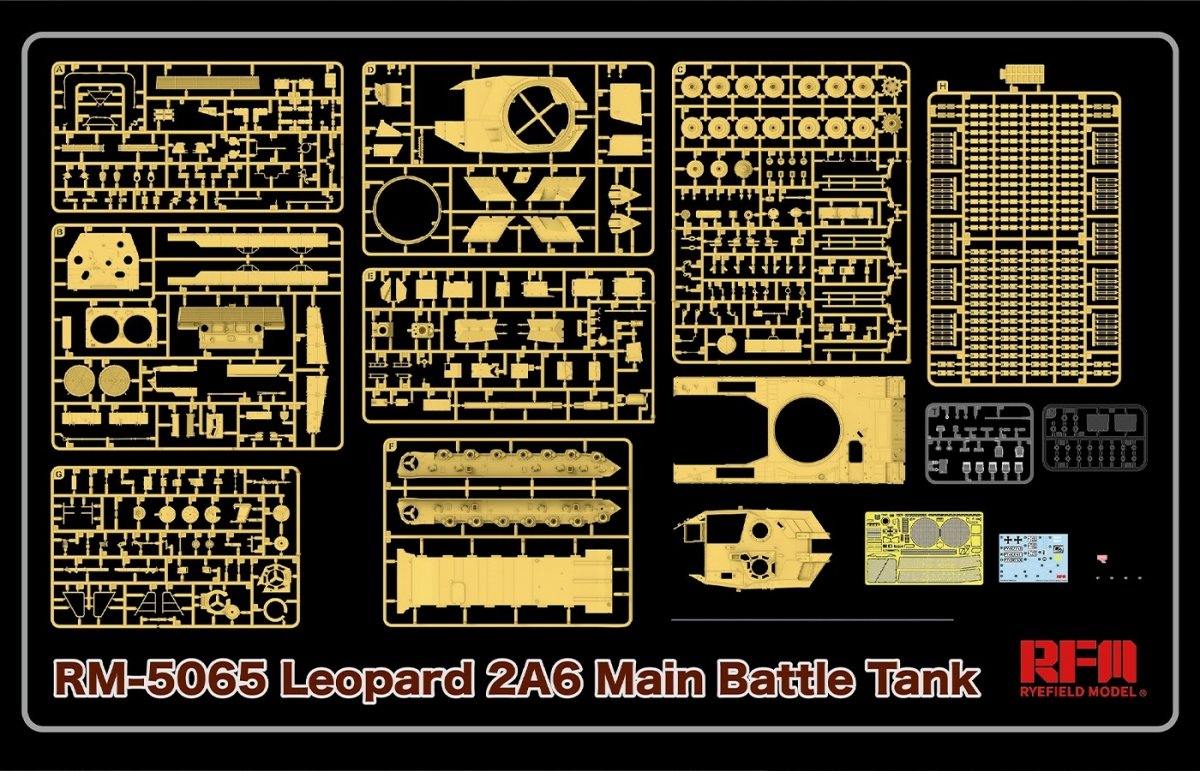 Maquette Rye Field 5065, char de combat principal Leopard 2A6, échelle 1/35 – imagen 2