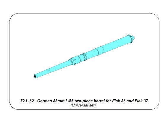 Canon Aber 72L-62 allemand 88 mm L/56 en deux parties pour Flak 36/37 (1/72) – immagine 10
