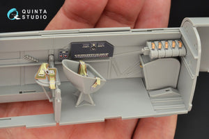 Intérieur imprimé en 3D et coloré sur papier décalcomanie Quinta Studio QD32063 Bf 110C/D (pour maquette Dragon) 1/32  – imagen 7