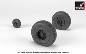 Roues Armory Models AW35305 AH-64 Apache avec pneus lestés, moyeux nervurés 1/35
