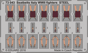 Eduard 73043 Ceintures de sécurité Chasseurs italiens de la Seconde Guerre mondiale ACIER 1/72