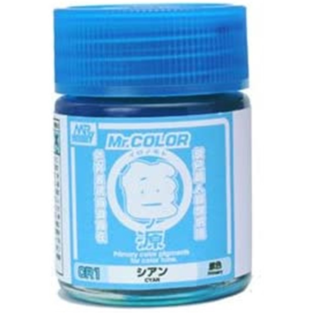 Pigments de couleur primaire Mr.Color CR-1 - Cyan 18 ml