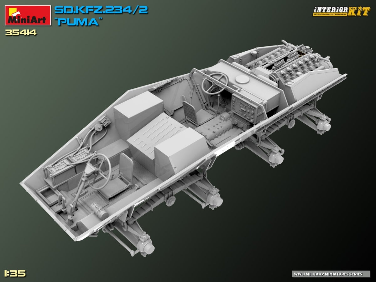 MiniArt 35414 Sd.Kfz. 234/2 PUMA. KIT INTÉRIEUR 1/35  – immagine 19