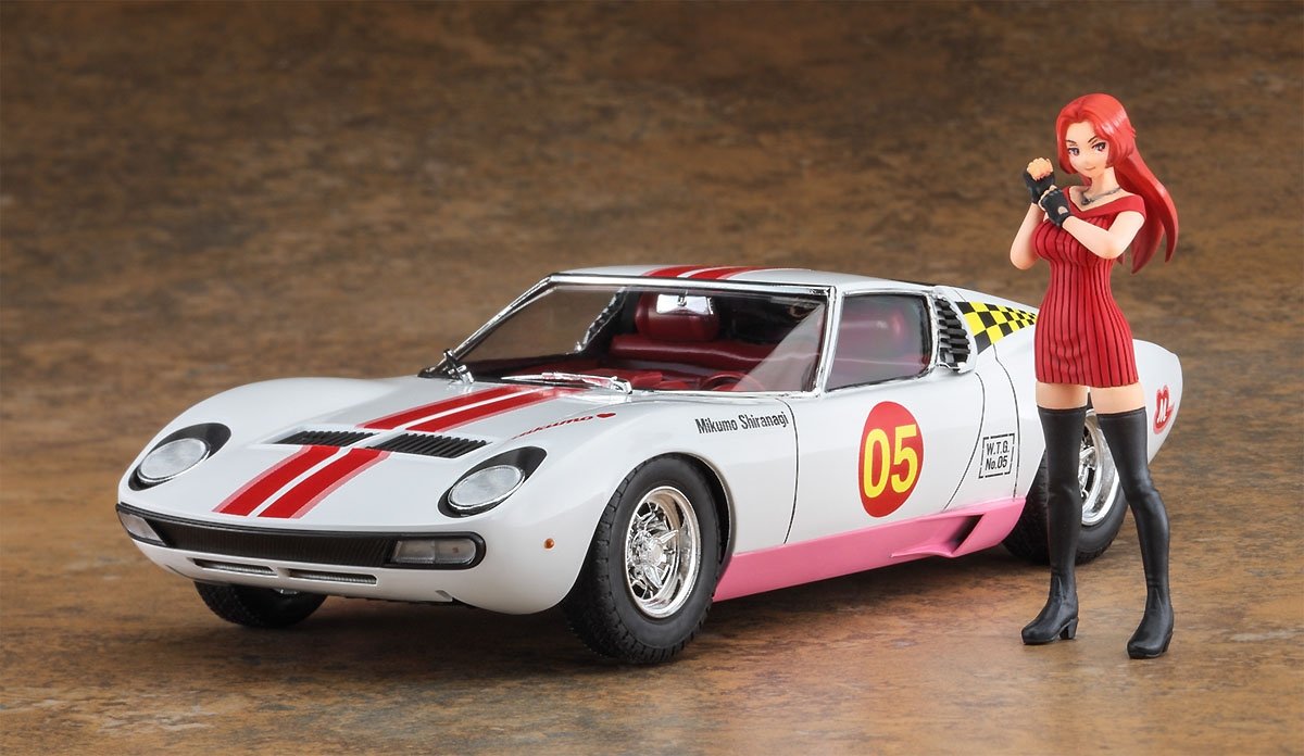 Hasegawa SP544 Wild Egg Girls No.05 Lamborghini Miura P400 SV &amp;quot;Mikumo Shiranagi&amp;quot; avec figurine 1/24 – image 2