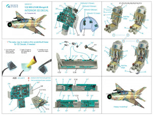 Intérieur imprimé en 3D et coloré du MiG-21UM (Trumpeter) par Quinta Studio QD32121, échelle 1/32  – image 15