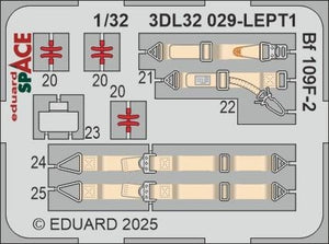 Eduard 3DL32029 Bf 109F-2 SPACE Hobby 2000 / Hasegawa 1/32 – image 4