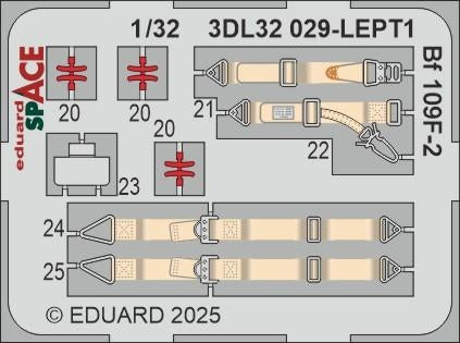 Eduard 3DL32029 Bf 109F-2 SPACE Hobby 2000 / Hasegawa 1/32 – image 4