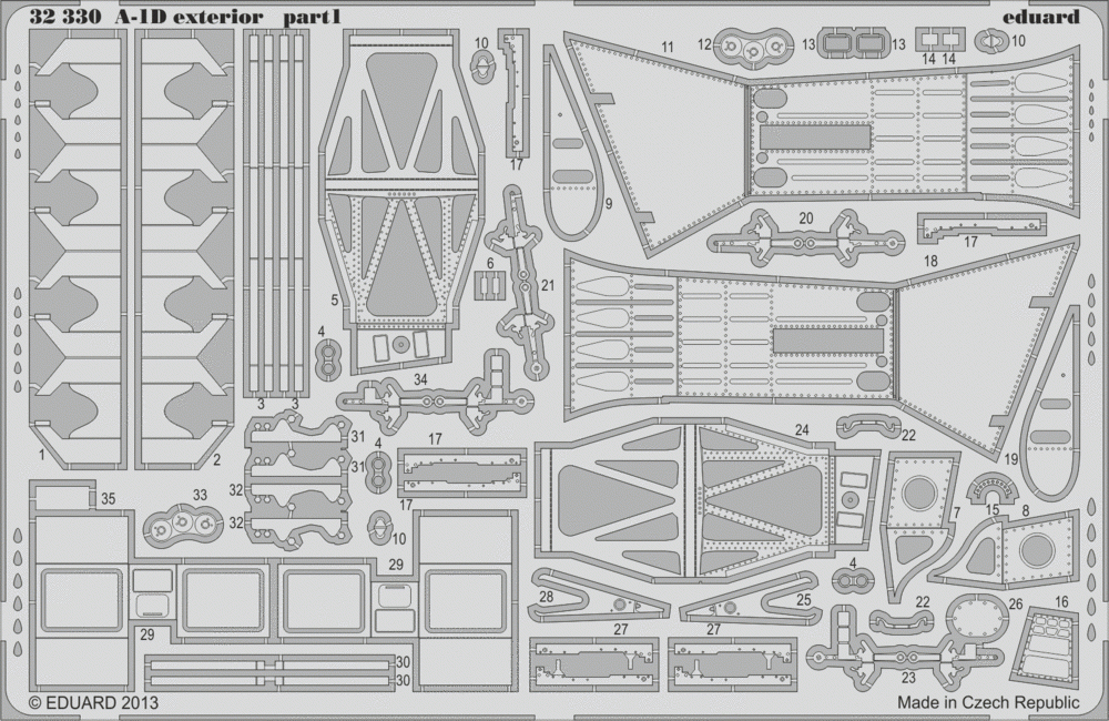 Eduard 32330 A-1D extérieur 1/32 Trumpeter