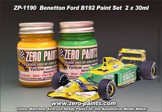 Coffret de peinture Zero Paints ZP-1190 Benetton Ford B192 (2 x 30 ml)
