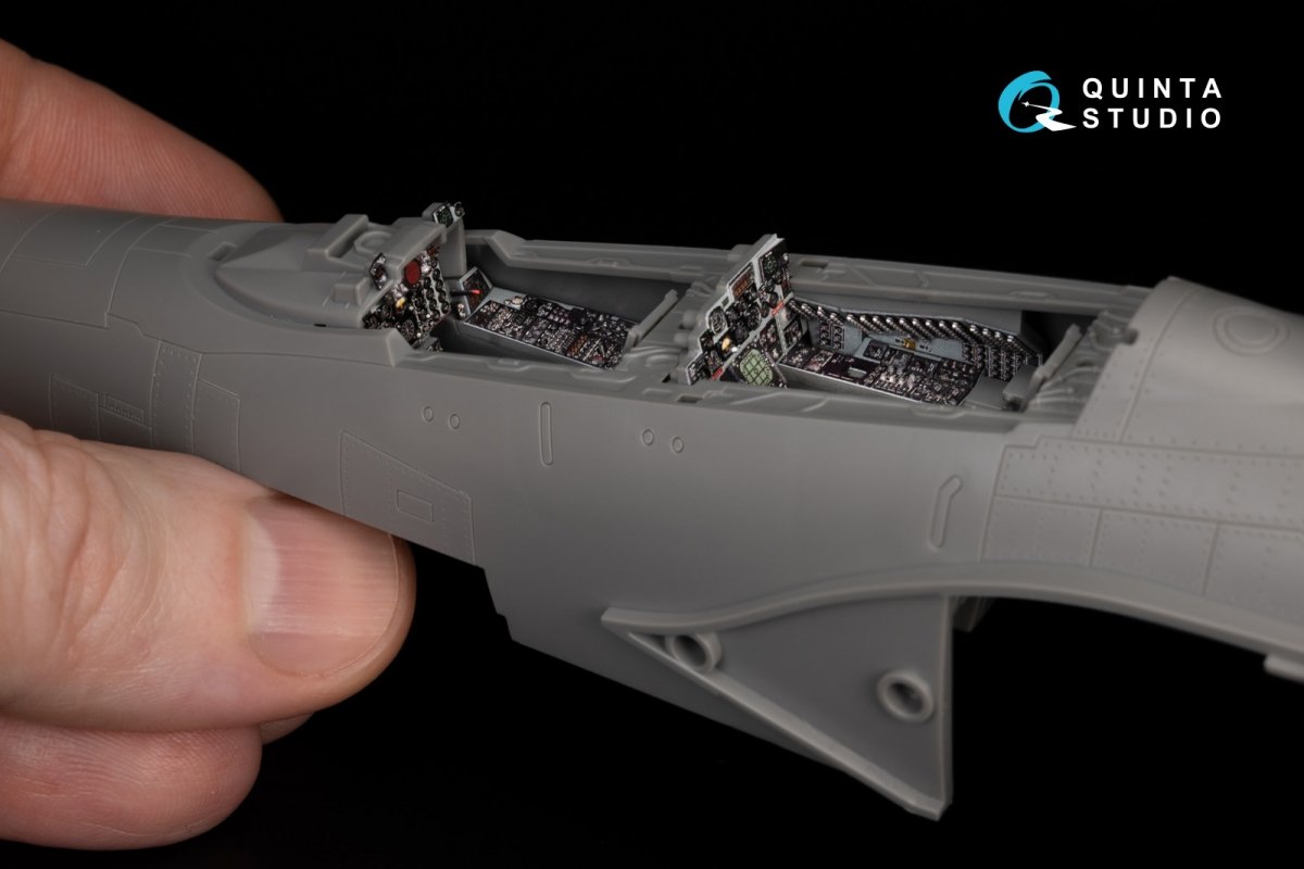 Quinta Studio QDS-48387 F-4E (première version) avec aile à lamelles, intérieur imprimé en 3D et coloré sur papier décalcomanie (Meng) (Petite version) 1/48  – image 13